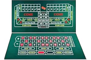 BALIKEN WALIKEN 39x23 Inch Craps, Roulette Casino Tabletop Felt, Flannel Fabric Professional Gambling Thick Heavy Mat (Green)