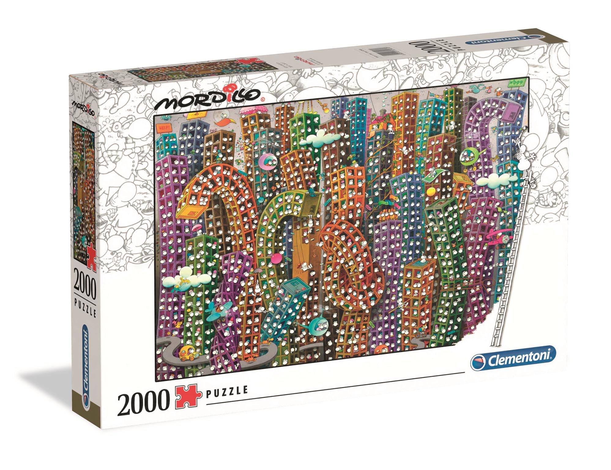 Clementoni - 32565 - Mordillo Puzzle - The Jungle - 2000 pieces - Made in Italy - jigsaw puzzles for adult