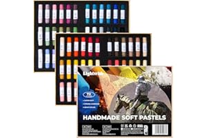 LIGHTWISH 72-Color Professional Soft Pastels Set for Artists, Beginners & Adults - Non-Toxic, Vibrant Drawing Pastel Sticks for Art Sketching & Shading