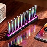Audio Visualizer Gadget Rechargeable RGB Sound Activated Light Bar, 250 Pixels Music Spectrum Analyzer Display Car Interior Lights Ambient with Game Room Decor for Boys Unique Gifts (E2-Rechargeable)