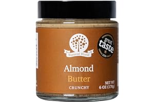 Nutural World - Crunchy Almond Nut Butter 6 Oz (170g) Great Taste Award Winner - 100% Pure Single Ingredient