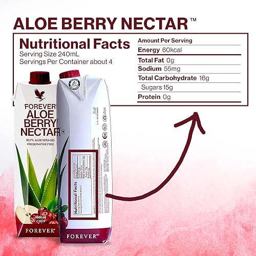 Forever Living | Forever Aloe Berry Nectar 1L - Cranberry - Apple Flavored  Juice, 90.7% Pure Inner Leaf Aloe Vera Gel, Vegan-Friendly, and Gluten-Free  in Saudi Arabia | Whizz Aloe Vera