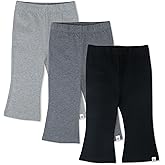 HonestBaby Multipack Leggings Skinny, Flare and Cargo Pants Organic Cotton for Infant Baby Girls, Toddlers, Little Kids