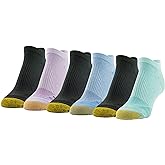 GOLDTOE womens Cross Arch No Show Socks, 6-pairs