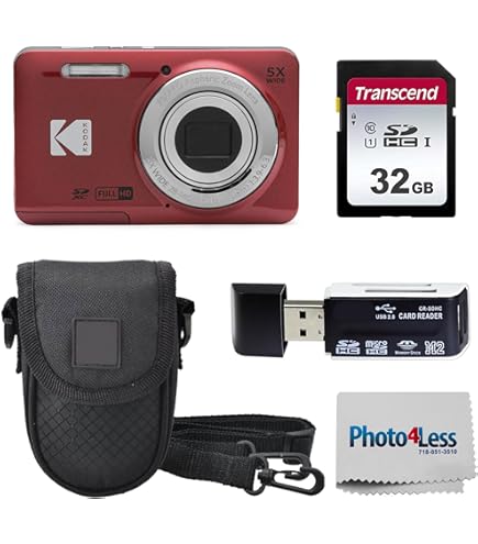 Amazon.com : Kodak PIXPRO FZ55 Digital Camera (Red) + Point