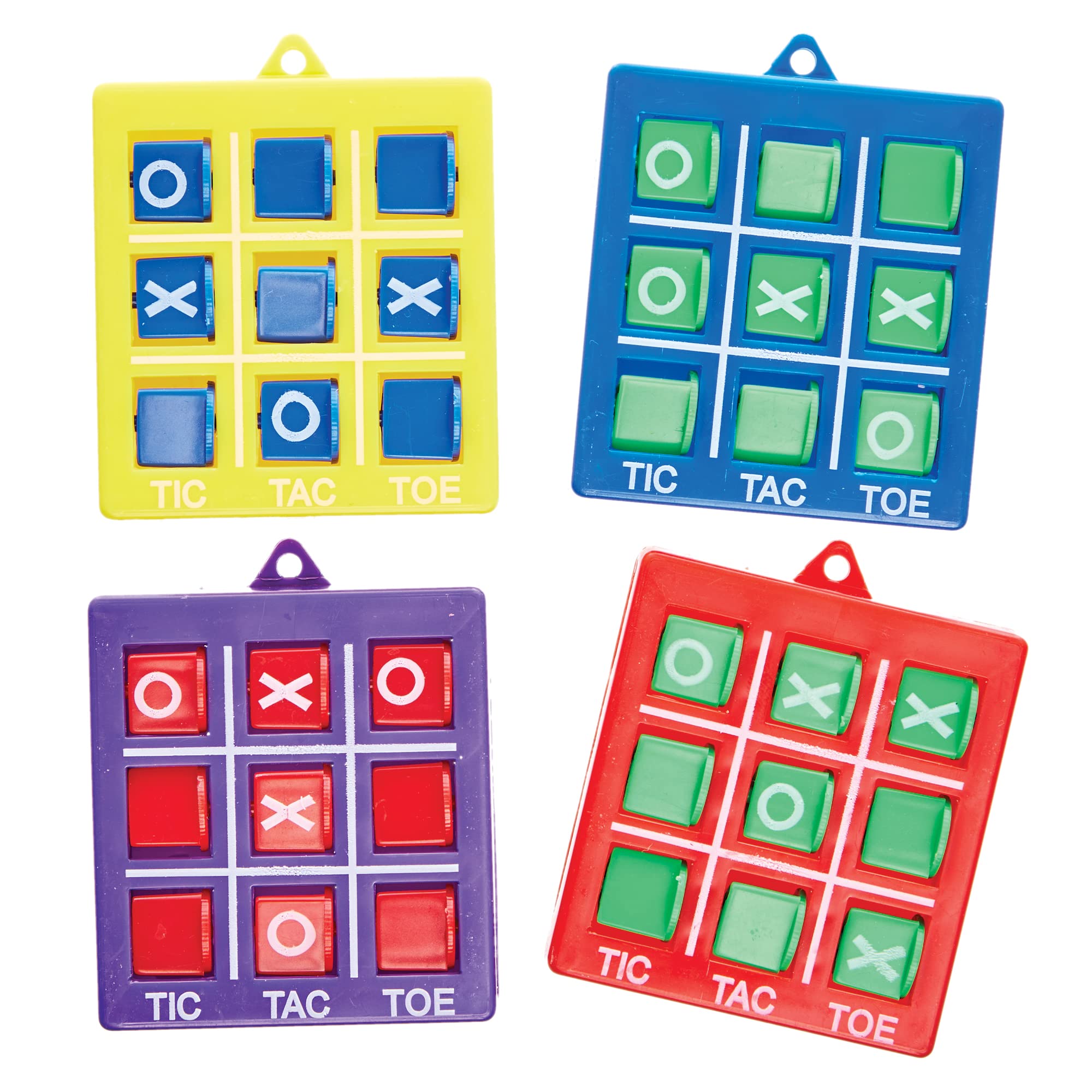 Baker Ross FX877 Mini Noughts and Crosses - Pack of 4, Small Travel Games for Kids
