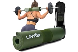 Squat Pad - Foam Barbell Pad for Squats Cushion, Lunges & Bar Padding for Hip Thrusts - Standard Olympic Weight Bar Pad - Pro