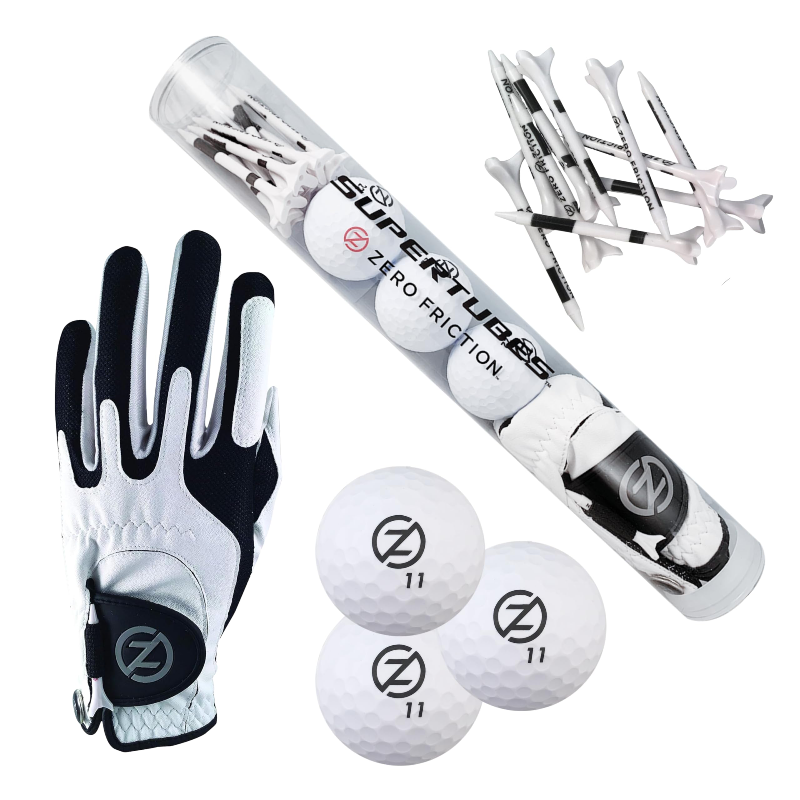 Zero Friction Men's SuperTube, White, One Size