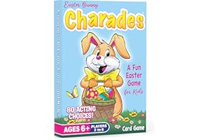 ARIZONA GAMECO Easter Bunny Charades for Kids Ages 6+, a Fun Easter-themed Game - 80 Acting Choices - Family Board Game Night Favorite | Great Easter Gift or Essential Basket Stuffer Filler, Classroom Party Activity
