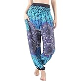 Boho Pants | Harem Pants Women with Pockets | Soft & Breathable Flowy Pajamas | Soft Yoga Pants| Hippie Clothes for Women
