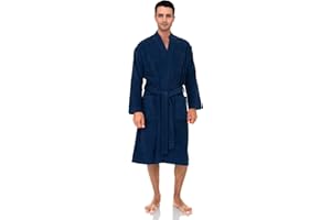 TowelSelections Mens Robe, Cotton Terry Cloth Bathrobe, Soft Bath Robe for Men