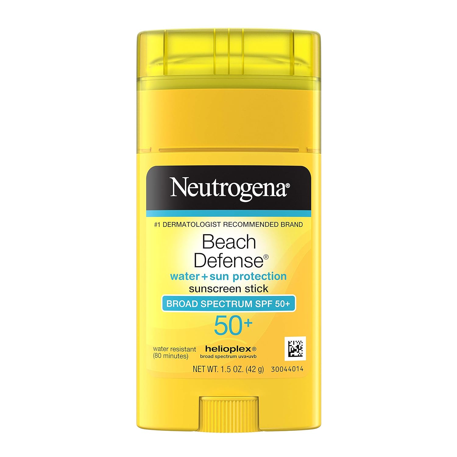 Neutrogena Beach Defense Water-Resistant Body Sunscreen Stick with Broad Spectrum SPF 50+, PABA-Free, and Oxybenzone-Free, Superior Protection Against UVA/UVB Rays, 1.5 oz