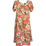 Rayon Midi Muumuu Hawaiian Dress 