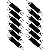 Zhanmai 6 Pairs Mitten Clips Elastic Stainless Steel Gloves Clips for Dress Pants Sweater Shawl Hat Dog Diapers Clip