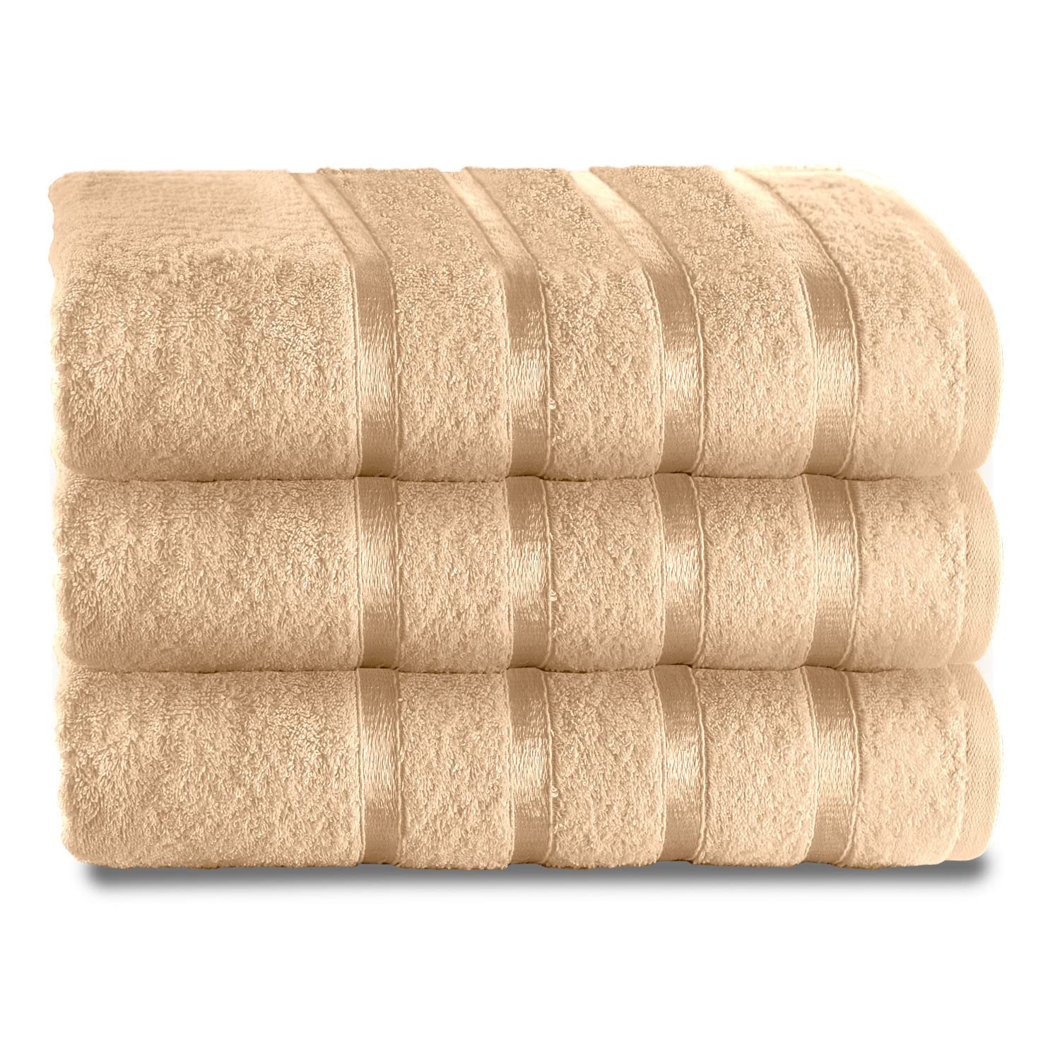 GC GAVENO CAVAILIA Fade Resistant Luxury Towels, Extra Absorbent 100% Ringspun Egyptian Cotton 500 GSM Bathroom Set, Peach, 2PK