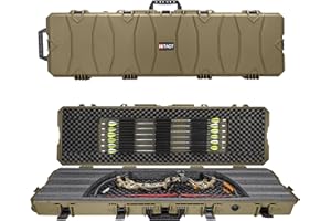 Eylar 54 Inch Intact Series Rolling Hard Bow Case, Lightweight and Durable Stacker Design with Pre-Cut Foam Insert