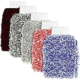 Tallew 5 Pcs Microfiber Car Wash Mitt Absorbent Detailing Washing Gloves Automotive Car Cleaning Supplies for Cars Motorcycles Suvs Trucks Boats, 7 x 11 Inches