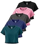 Real Essentials 5 Pack: Women's Dry Fit Crop Top
