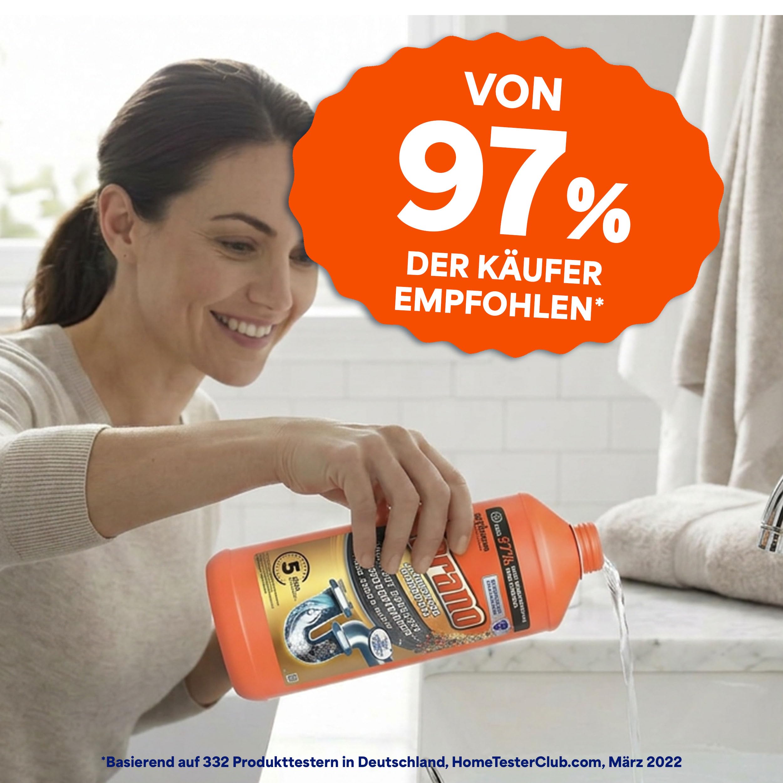Drano Extra Stark, Abflussreiniger, Rohrreiniger für Küche & Bad, 3er Pack 3