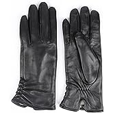 MaxW Women's Sheepskin Leather Gloves for Winter Touchscreen Warm Gloves for Cold Weather