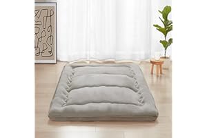 PPOLCA Japanese Floor Mattress, Twin Futon Mattress, Foldable Tatami Mattress Camping Mat for Adults, Kids, Guest Room, Grey