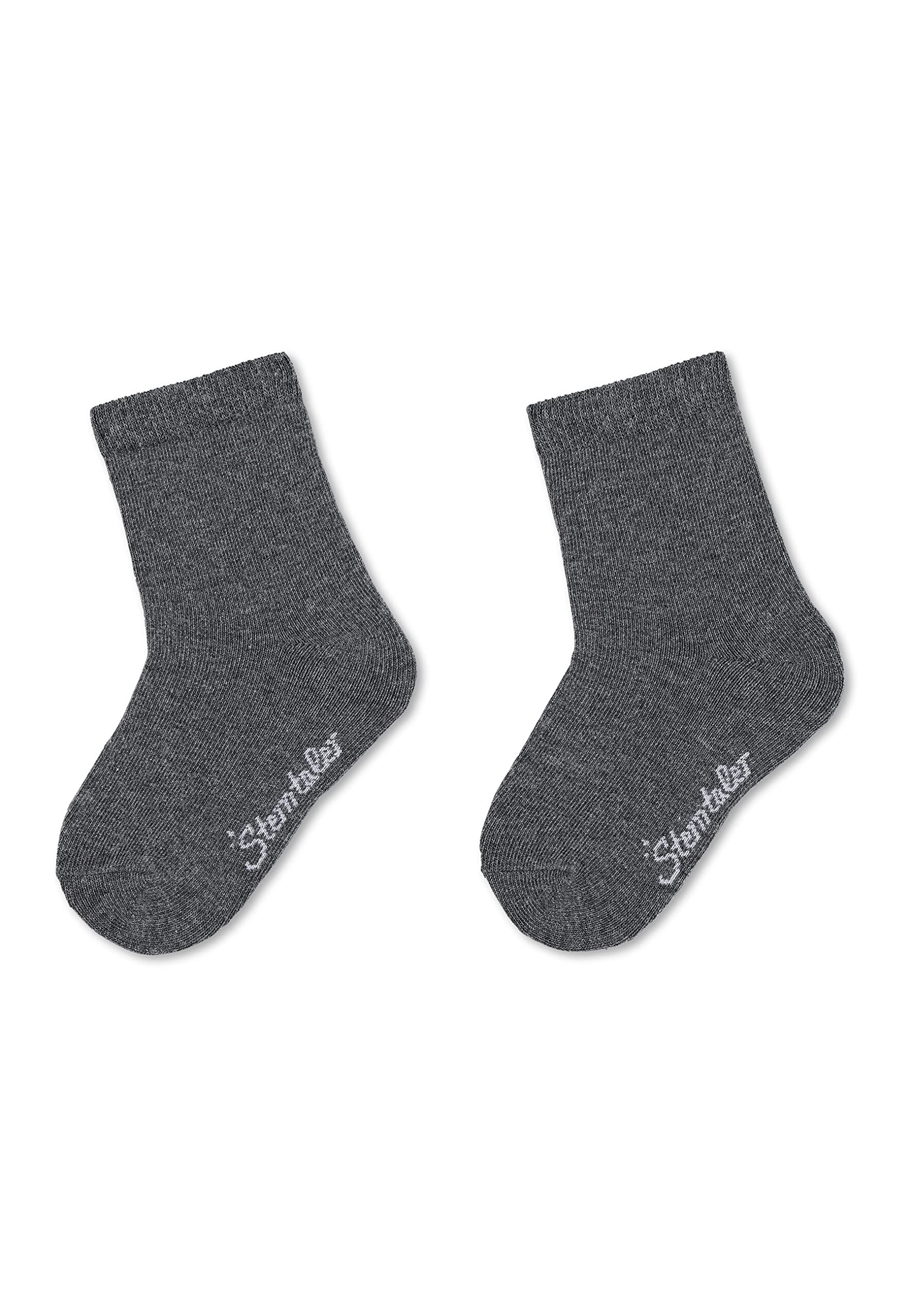 Sterntaler Baby Boys Calcetines Ankle Socks, 22 (Pack Of 2 Socks, Grey (Anthrazit Melange 592), 12-18 Months (Manufacturer Size: 22)