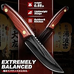 TIVOLI Fixed Blade Knife，Hand-Forged Japanese