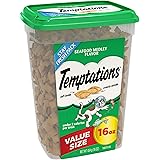 TEMPTATIONS Classic Cat Treats Seafood Medley Flavor, 16 oz. Tub