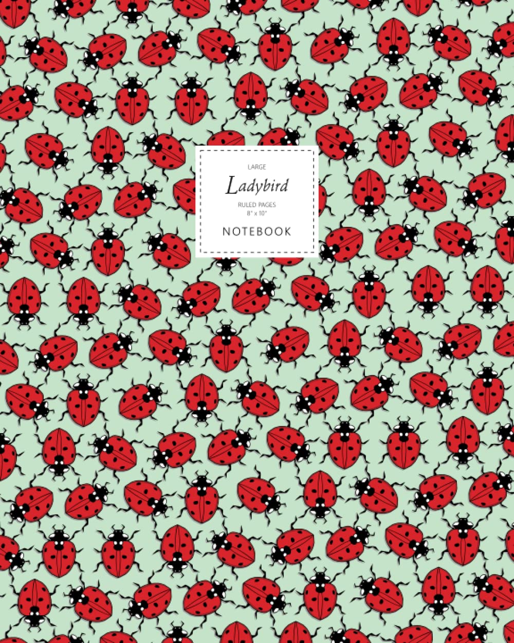 Ladybird Notebook - Ruled Pages - 8x10 - Premium (Spring Green)