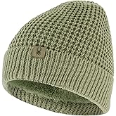 Spyder Womens Waffle Knit Ribbed Cuff Beanie