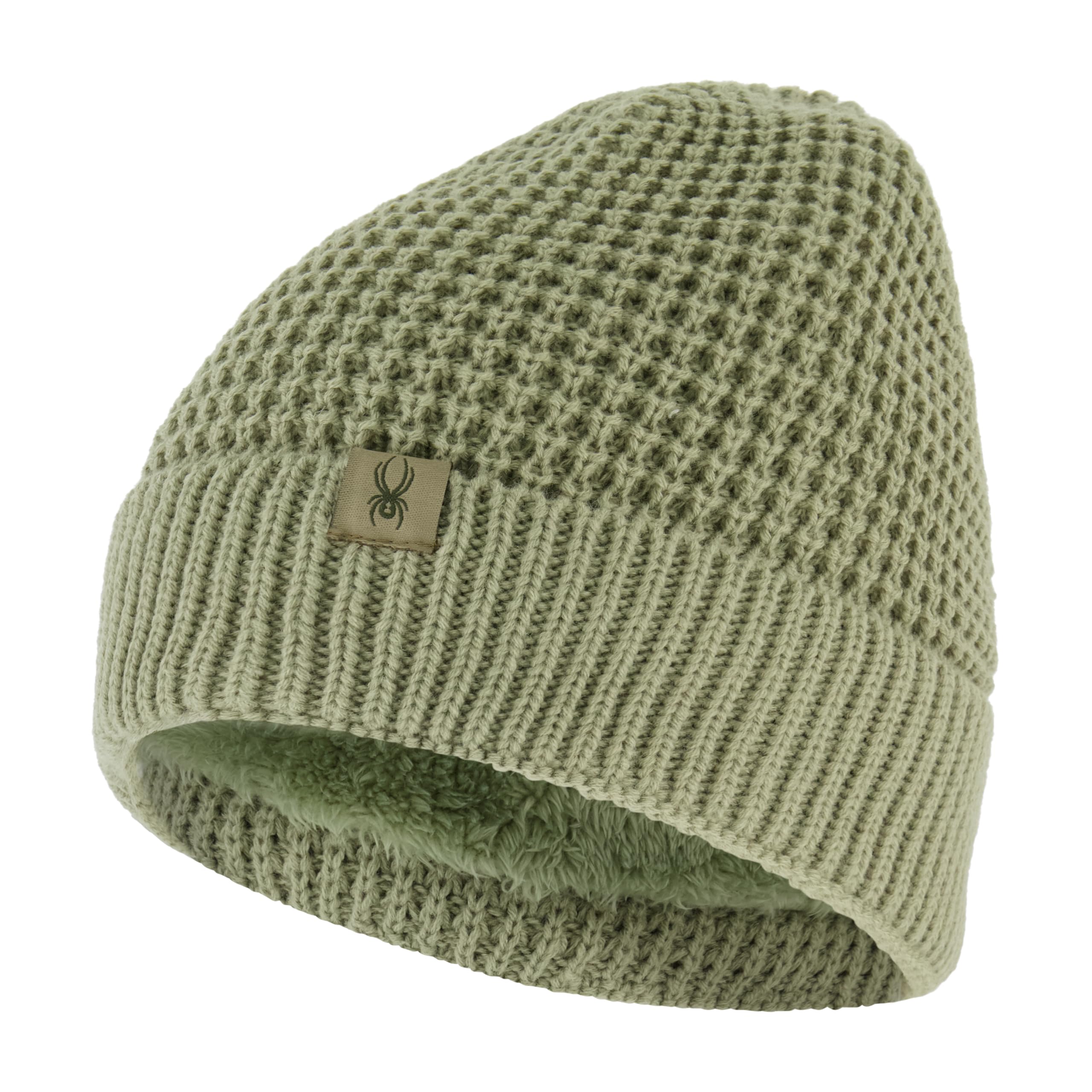 Photo 1 of Spyder Womens Waffle Knit Ribbed Cuff Beanie, Sage, One Size