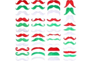 WILLBOND 48 Pieces Fake Mustaches, Self Adhesive Novelty Moustaches Fiesta Masquerade Party Supplies Halloween Costume