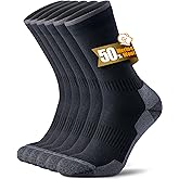 RUIXUE Merino Wool Hiking Socks for Men Women, OEKO-TEX & GRS Certified, Seamless Toe, Terry Cushioned -3 Pairs