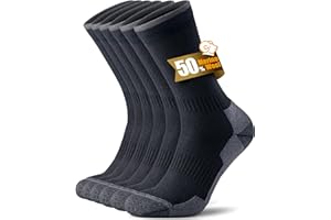 RUIXUE Merino Wool Hiking Crew Socks for Men Women, Thermal Warm Boot Sock Cushioned Anti-Blister, Breathable - 3 Pairs