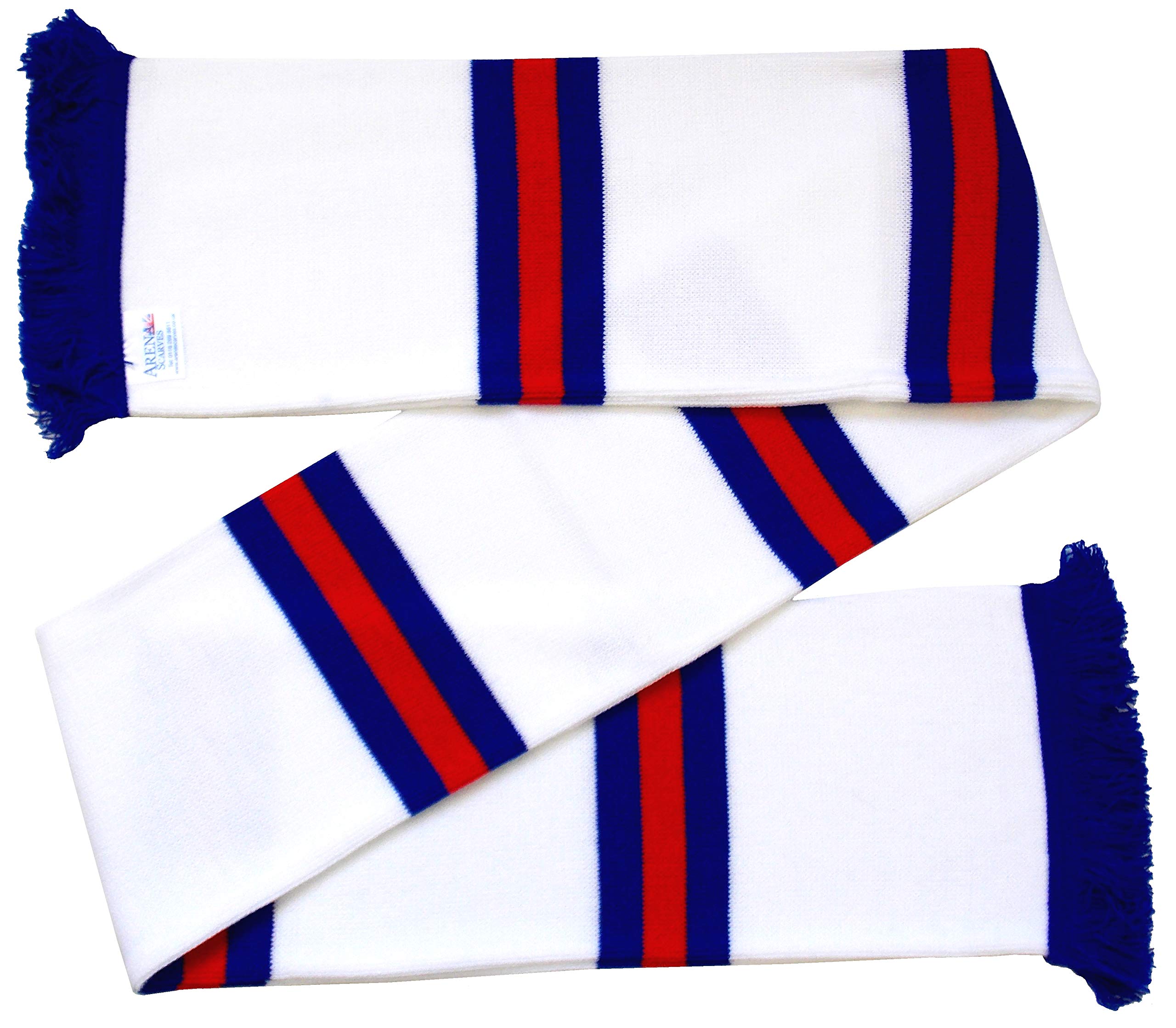 Arena Scarves Rangers Supporters Striped scarf in Away Colours White/Royal/Red