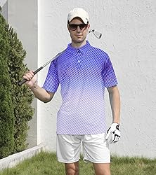 uideazone Mens Funny Golf Shirts Athletic Blue