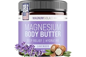 Magnum Solace Magnesium Body Butter - Nighttime Magnesium Cream - Lightly Scented (Lavender)
