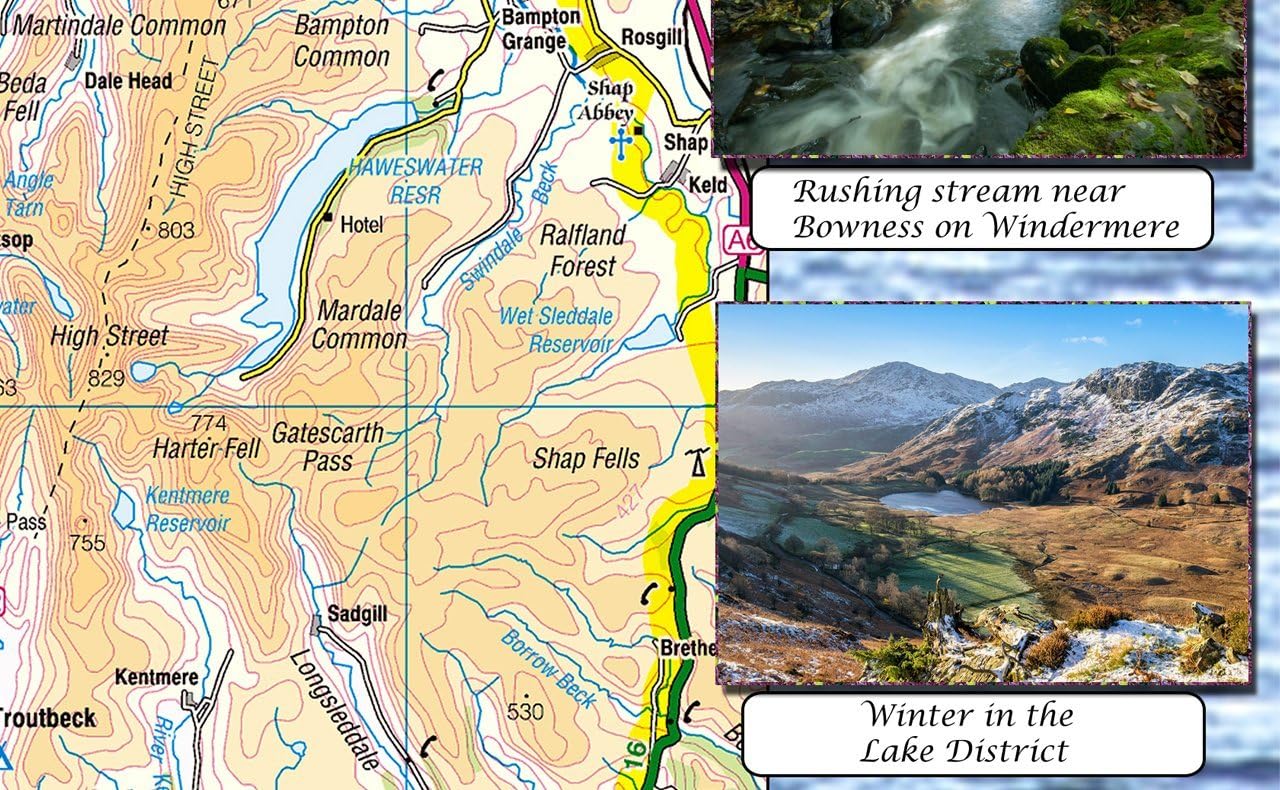 I Love Maps Lake District Map (59.4 x 84.1 cm) - Full Color, Glossy Finish, Navigational Map - Image 4