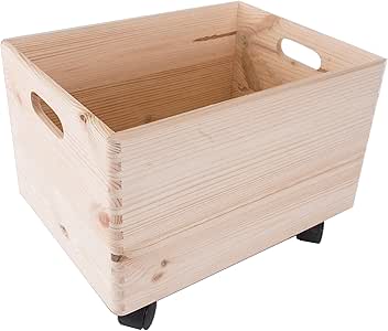 Search Box Tamaño Grande de Madera apilables Caja de Almacenamiento con