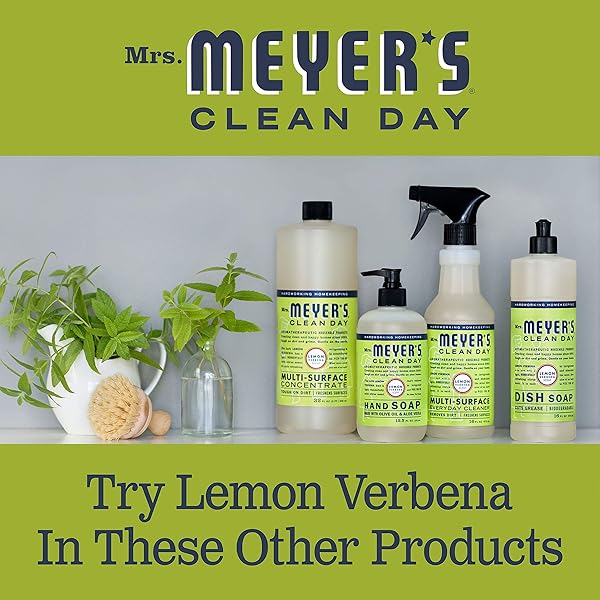 MRS. MEYER’S CLEAN DAY LIQUID HAND SOAP REFILL, CRUELTY FREE AND BIODEGRADABLE FORMULA, LEMON VERBENA SCENT, 33 OZ