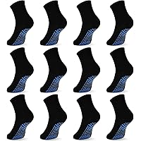 12 Pairs Toddler Non Slip Socks For Girls 1-7 Years - Grip Anti Skid Socks With Fun Colors