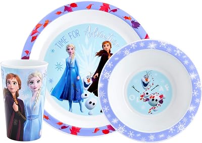 Disney Frozen Kids Tableware Set 3 Piece PP Plate Bowl Cup Tumbler 36m+