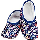 Snoozies Skinnies Butterflies Bees slipper socks for Women Sherpa Lining Soft Non Slip and Foldable