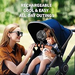 AMACOOL Battery Operated Stroller Fan Flexible
