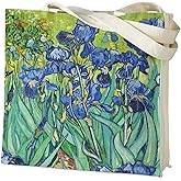 AUSVKAI Canvas Tote Bag Aesthetic for Women, Cute Reusable Bags with Pockets & Snaps for Beach Shopping College Gym Grocery