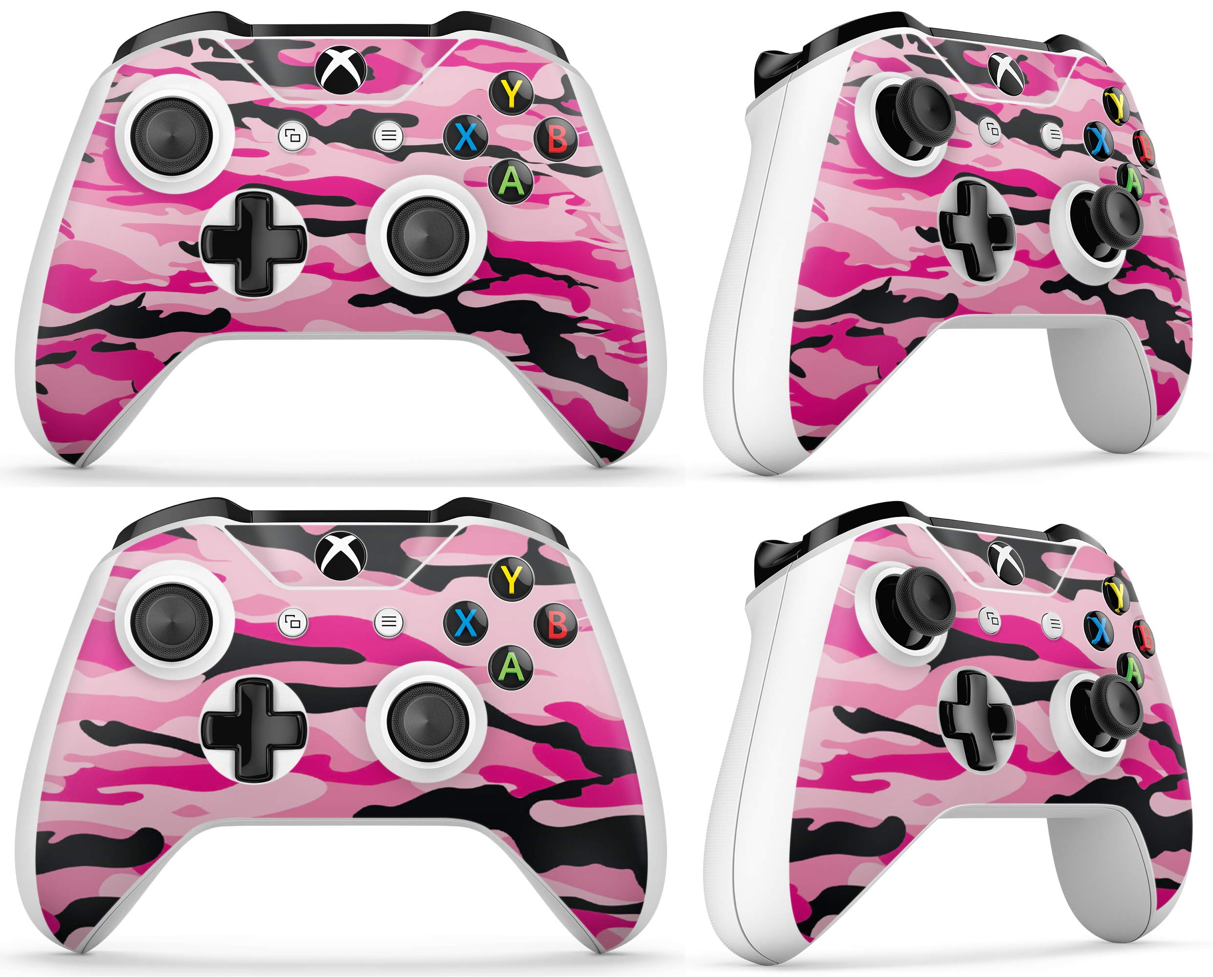 giZmoZ n gadgetZ 2 x PINK CAMO Xbox One S Controller Skins Full Wrap Vinyl Sticker