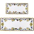 Le Cadeaux Melamine 10 x 5 inch Biscuit Tray and 15 x 6 inch Baguette Tray Serving Set, Capri