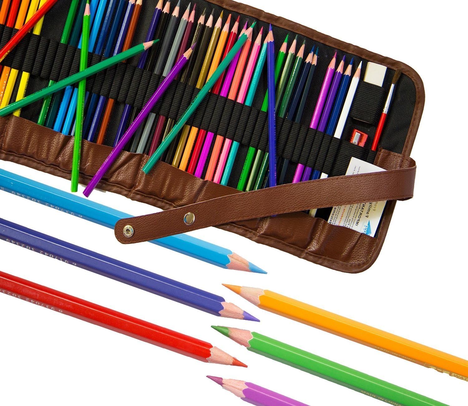 Colored Pencils for Adults and Kids! 48 Bright Artist Grade Coloring Pencils, Best For Adult Coloring Pages & As Water Color Art Pencils, Free Accessories & E-Book, Unconditional Happiness Guarantee!