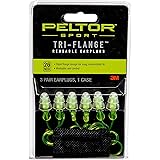 Peltor Sport Tri-Flange Corded Reusable Earplugs, 3-Pair Per Pack