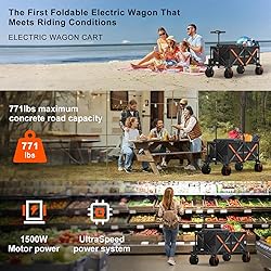 WISELD GT3 Electric Wagon Cart with 2